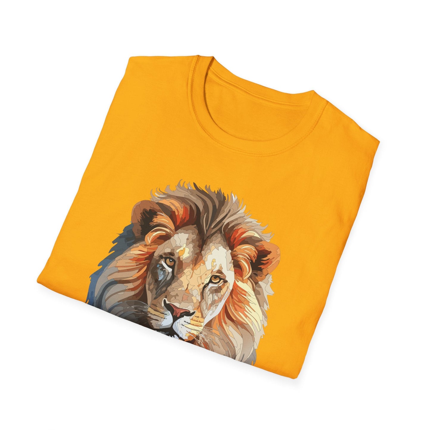 Gildan Lion Graphic Short Sleeve Softstyle Tee 100 Percent Cotton