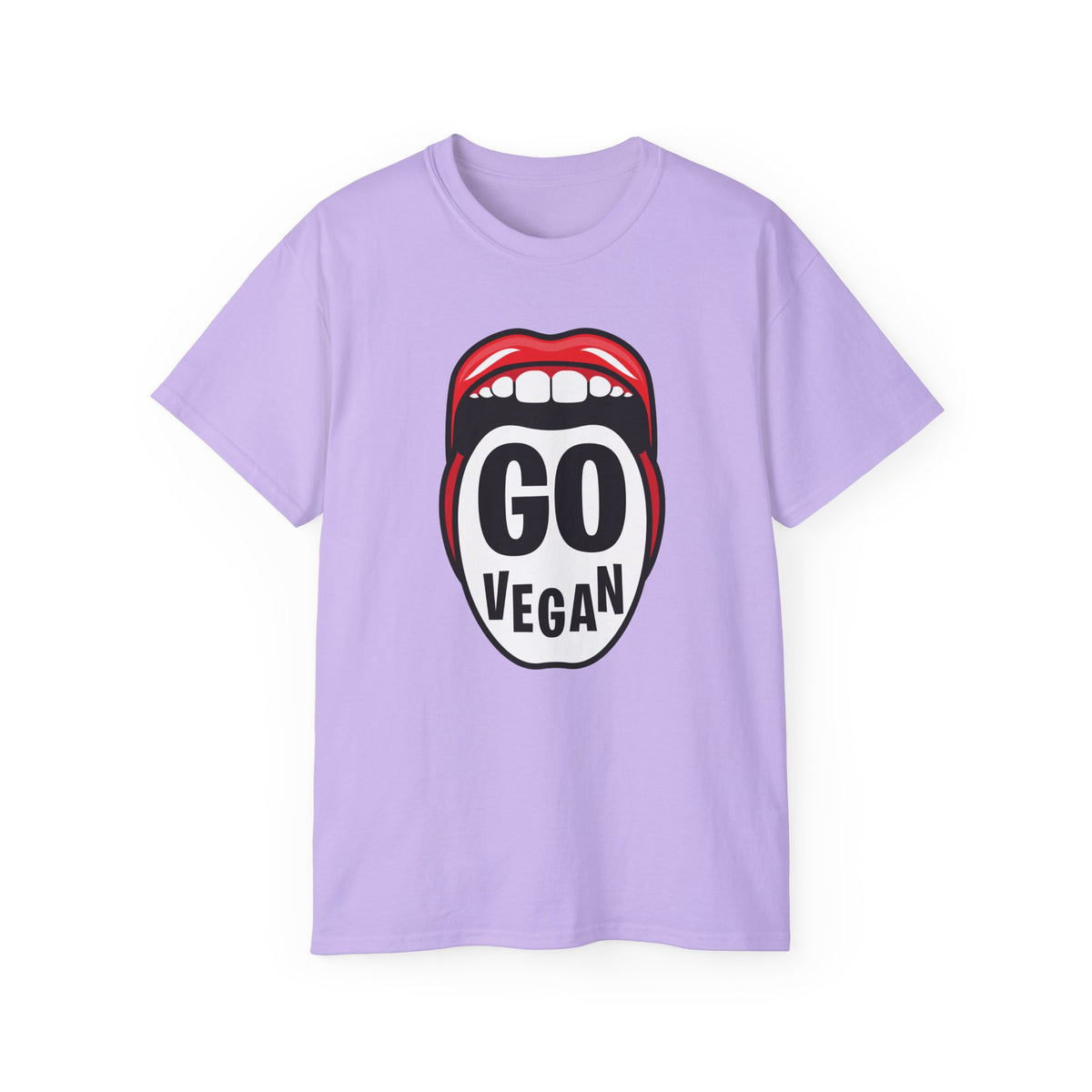 Go Vegan mouth graphic Tee | Vegan advocacy shirt