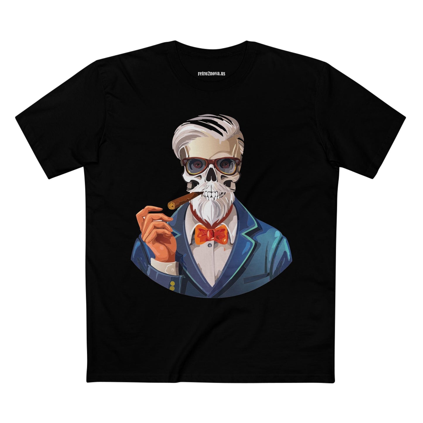 Unisex Skull Shirt Premium Cotton Tee With Original Skeleton Art Design From Retro2Nova Collection