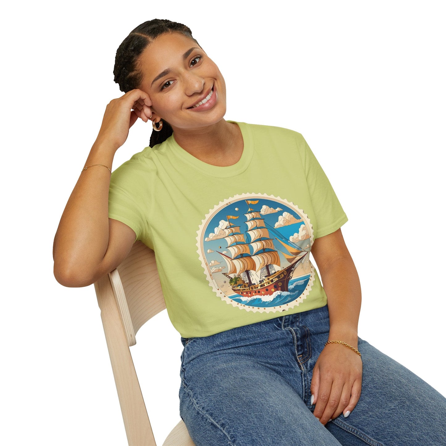 Nautical Ship Frigate Vessel T Shirts Unisex Tee Shirt Softstyle 64000 Ring Spun Cotton Comfort