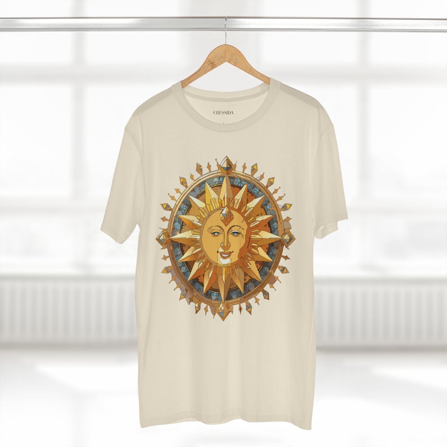 Gold Sun Graphic Unisex 100 Cotton T-Shirt with Golden Art Design 16