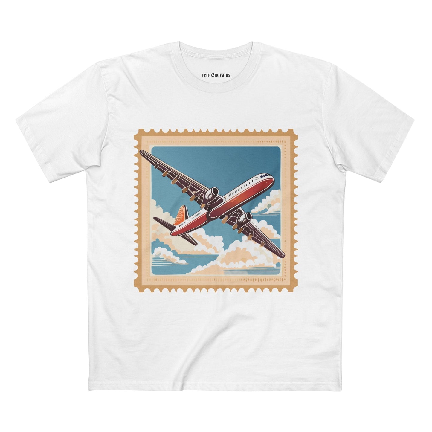 Postage Stamp Shirt Unisex Premium Cotton Tee With Original Art Design From Retro2Nova PS38