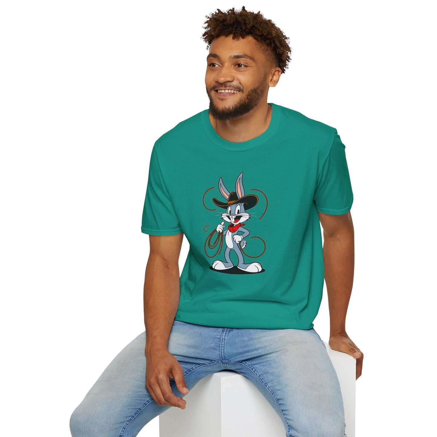 Cartoon Bunny Graphic Unisex Cotton Animal Animation Artwork Design Tee 37