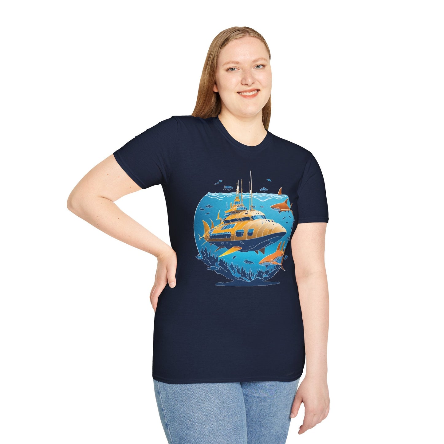 Ocean Graphic Unisex Softstyle Cotton Tee 11
