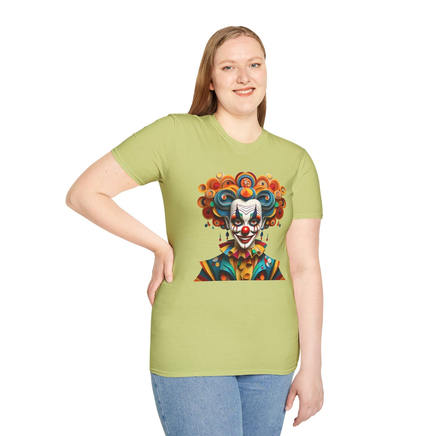 Unisex Clown T Shirt Funny Man Circus Shirt Softstyle Gildan 64000 Short Sleeve Tee