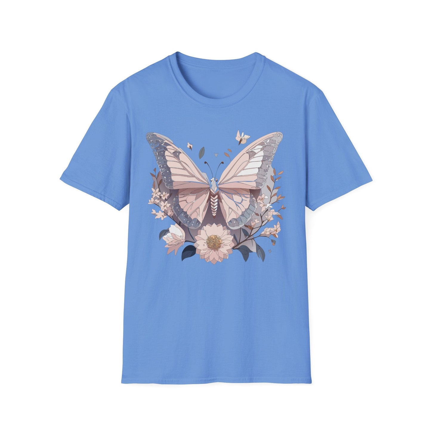 Butterfly Shirt Unisex Gildan Softstyle 64000 Monarch Butterfly Tee 100 Percent Ring Spun Cotton
