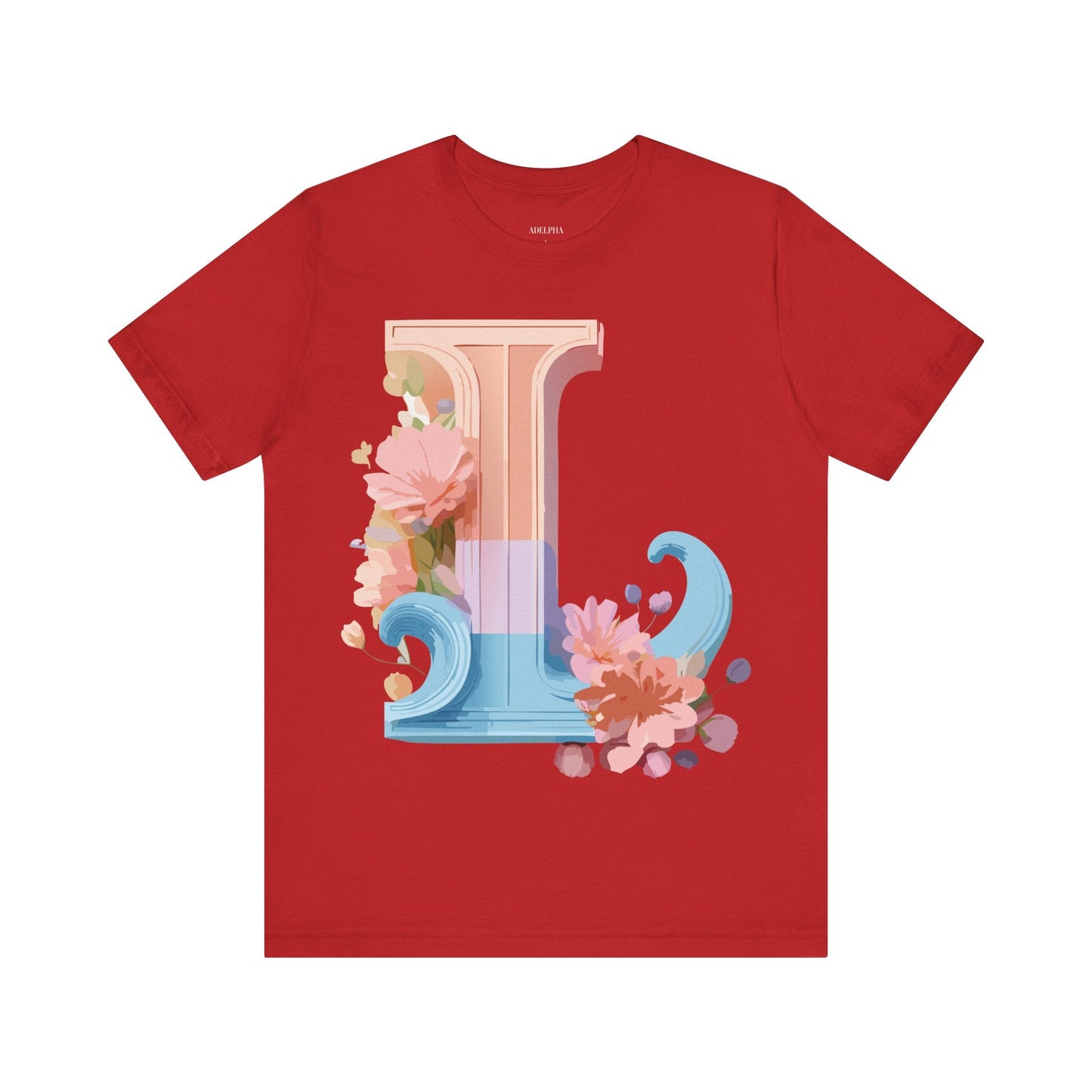 Letter L Shirt Unisex Graphic Tee With Vintage Inspired Artwork By Adelpha Premium Quality