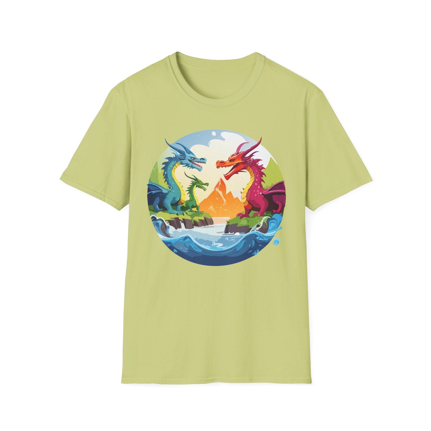 Dragon T Shirt Unisex Dragon Tee 100 Percent Ring Spun Cotton Softstyle Comfort Fit