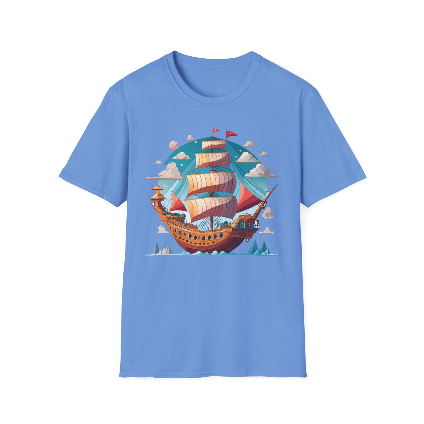 Ship T Shirts Frigate T Shirts Vessel Tee Shirt Unisex Softstyle Cotton Tee Gildan Softstyle 64000