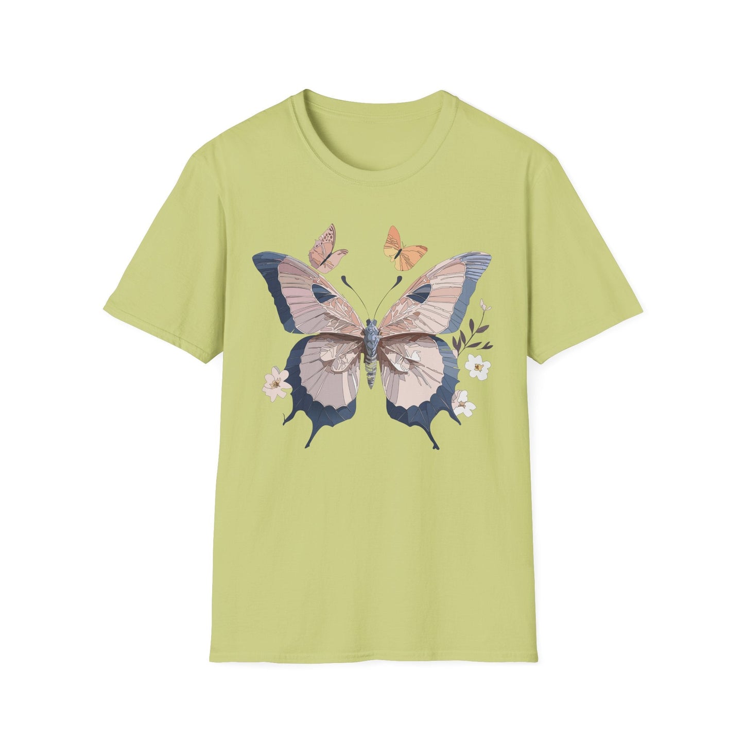 Butterfly Shirt Unisex T Shirt Monarch Print Gildan Softstyle 64000 Cotton Tee Quality