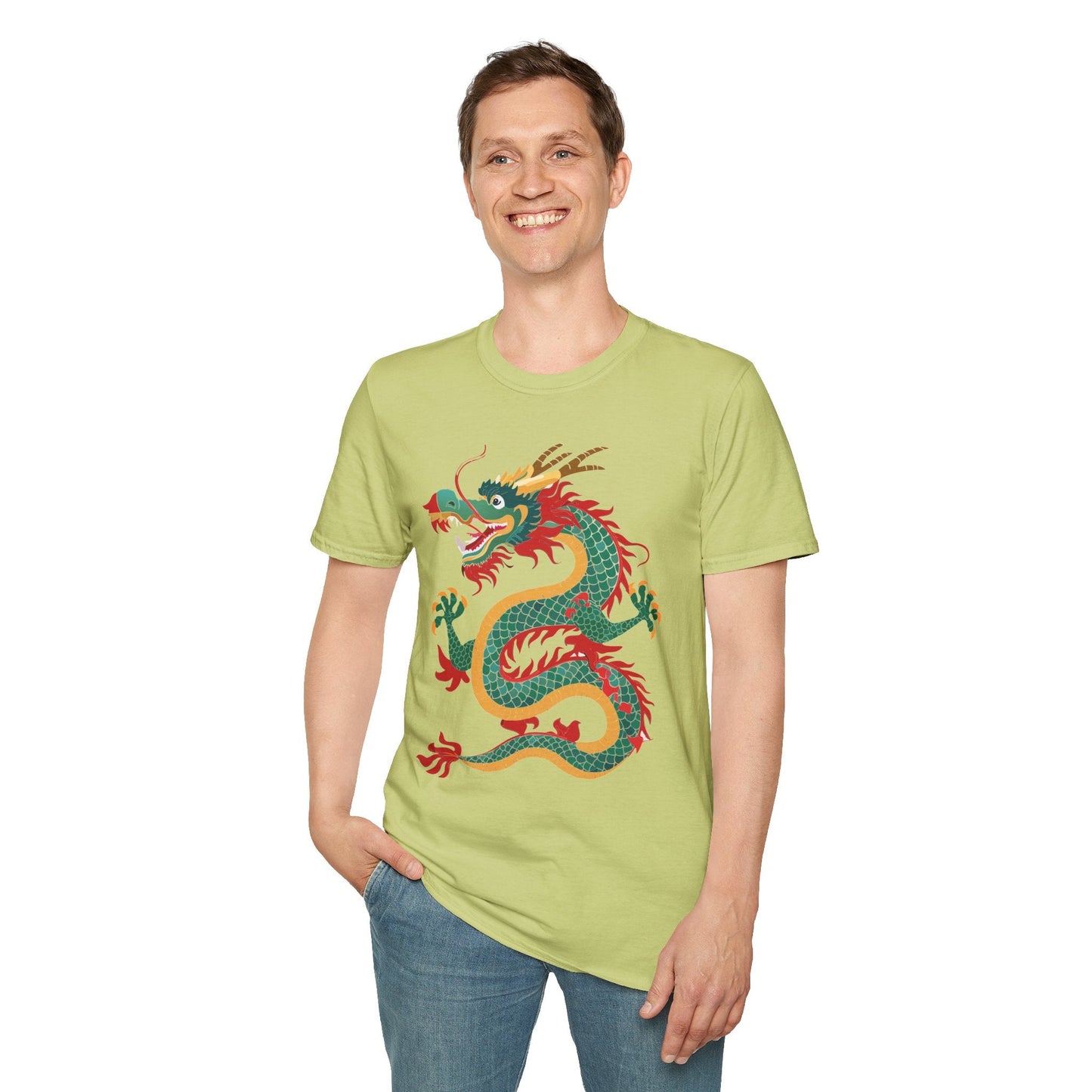 Dragon T Shirt Unisex Dragon Shirt With Animal Art Design Gildan Softstyle Tee 100 Cotton