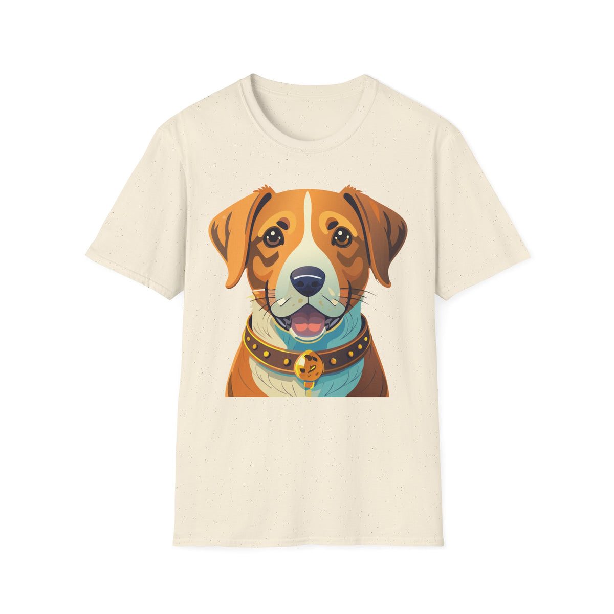 Happy Brown Dog Face T-Shirt | Cute Pet Portrait Tee