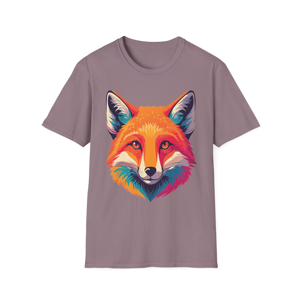 Colorful Fox Illustration T-Shirt | Vibrant Pop Art Fox Tee