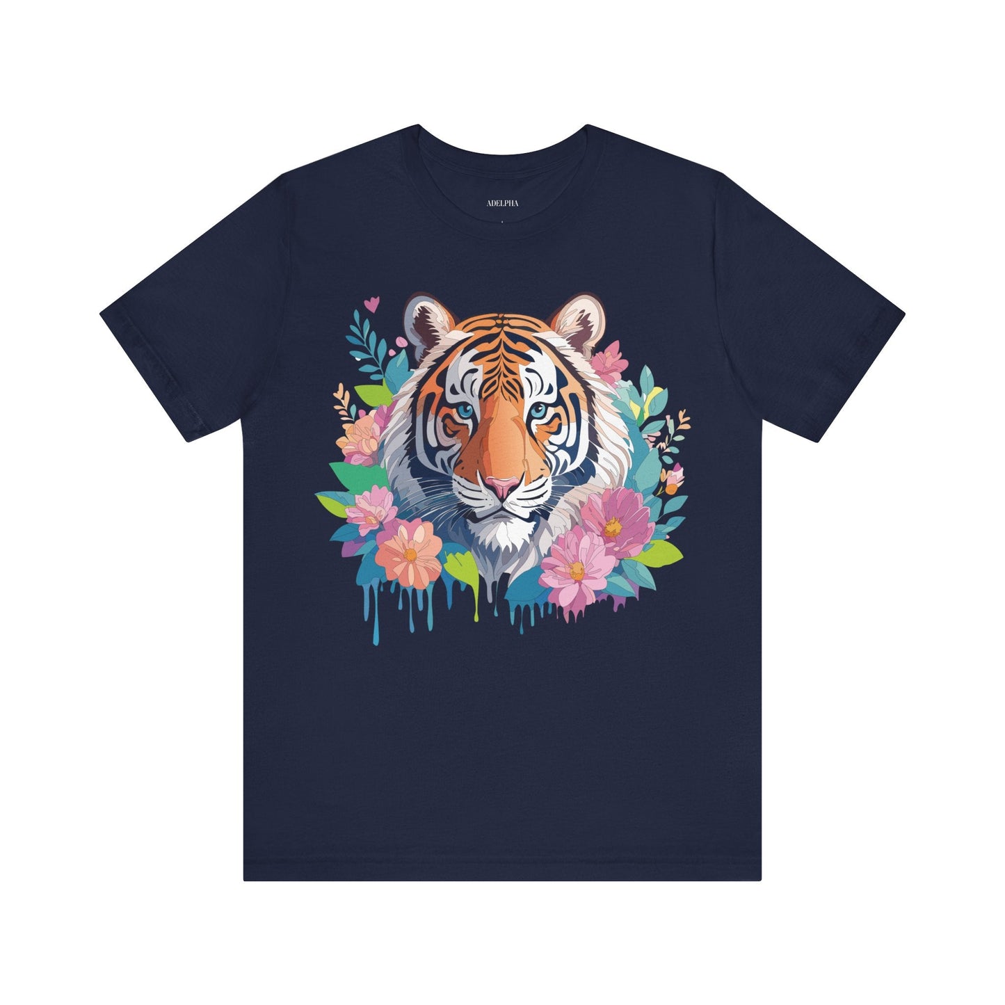 Tiger Graphic Unisex 100 Cotton Vintage Art with Animal Tee 2