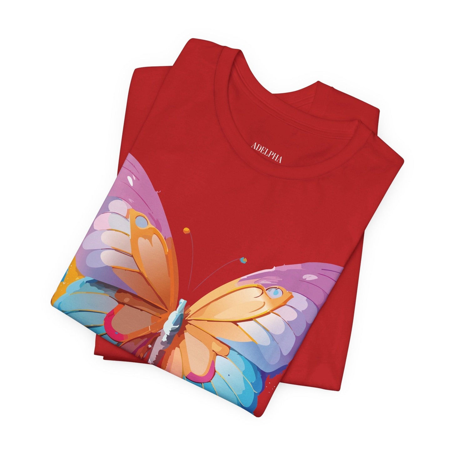 Butterfly Graphic Unisex 100 Cotton Lightweight Vintage Design Jersey Tee 90