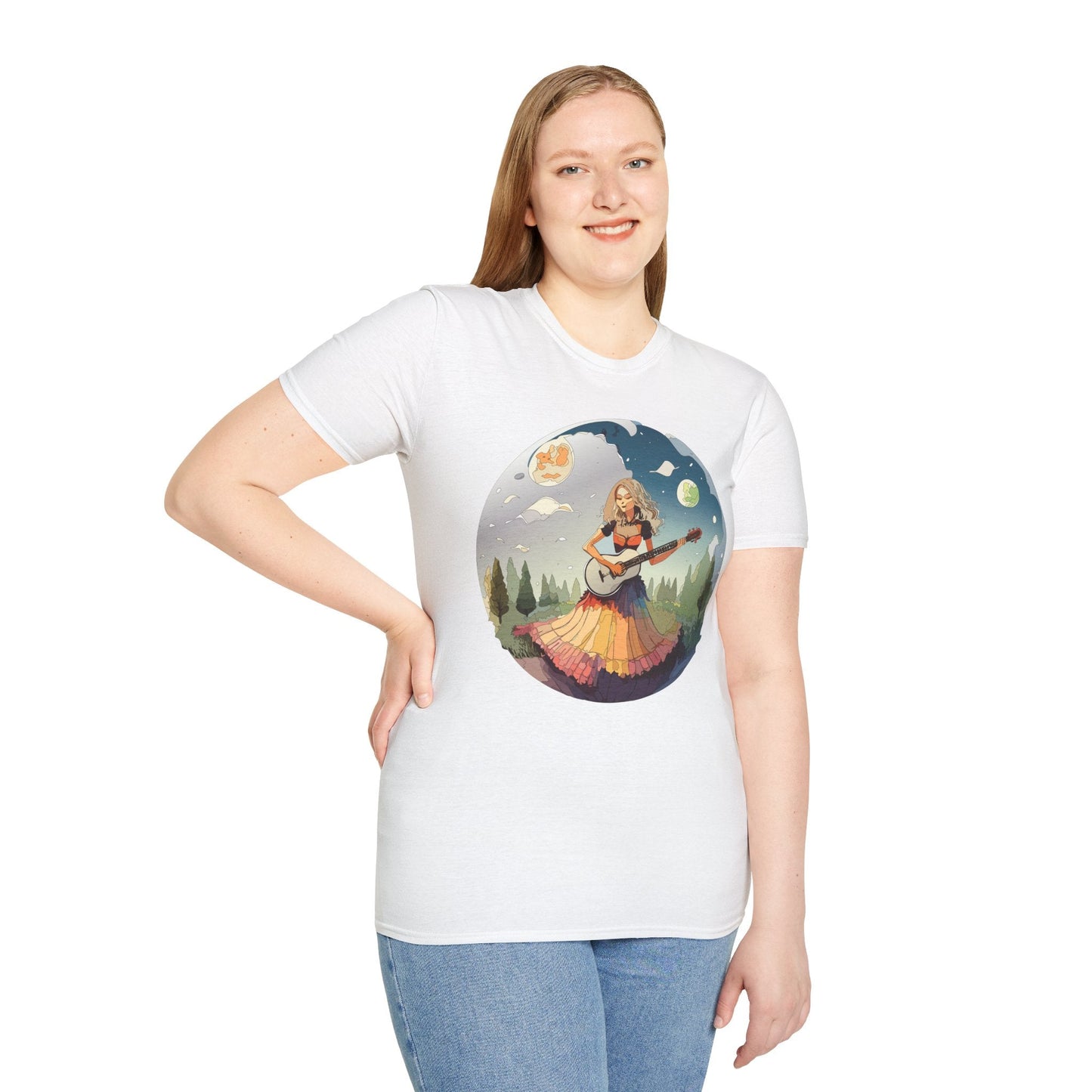 Womens Graphic T Shirts Art Design Tee Softstyle 64000 Ring Spun Cotton Comfort Everyday