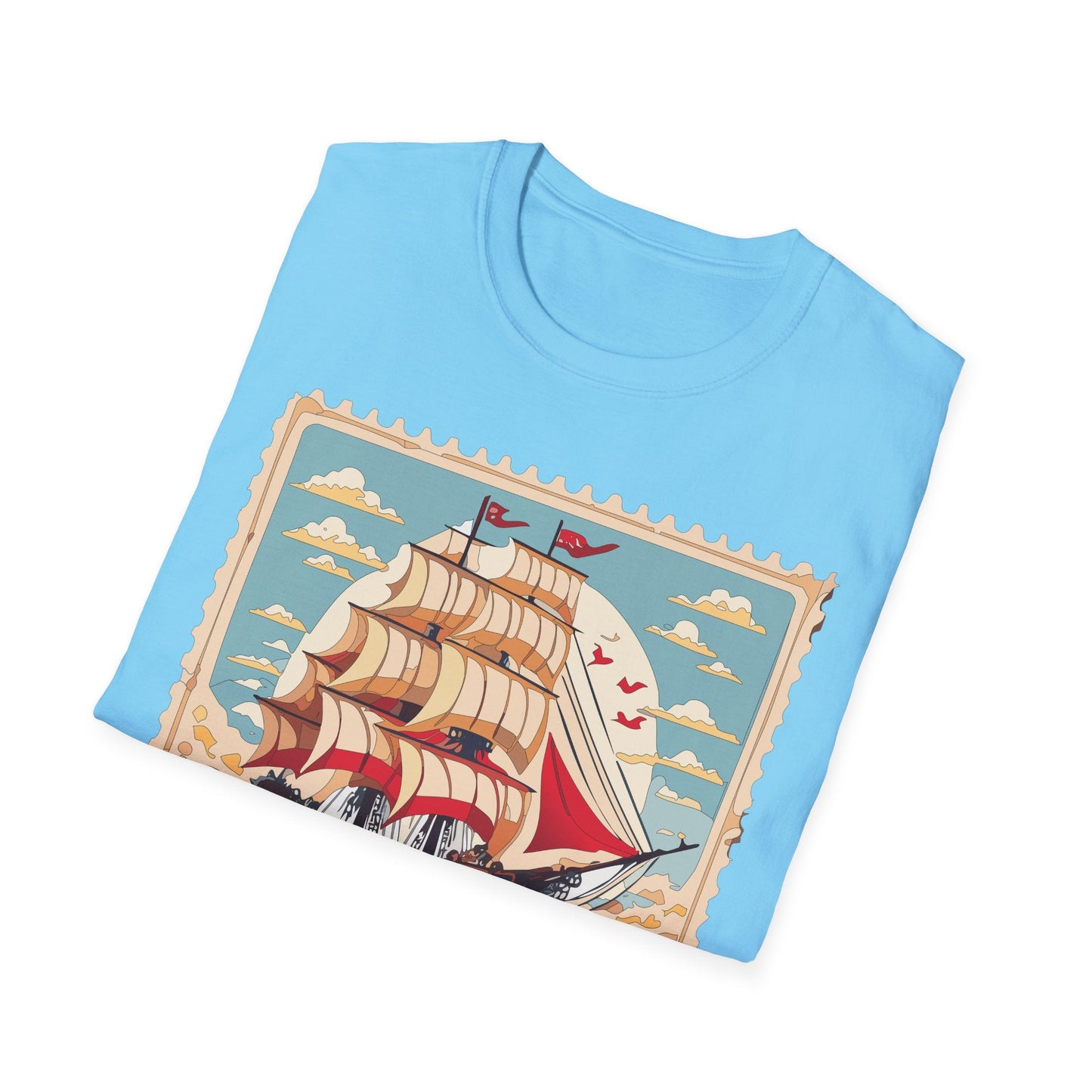 Ship T Shirts Frigate T Shirts Vessel Tee Shirt Unisex Softstyle Gildan 64000 Cotton Tee