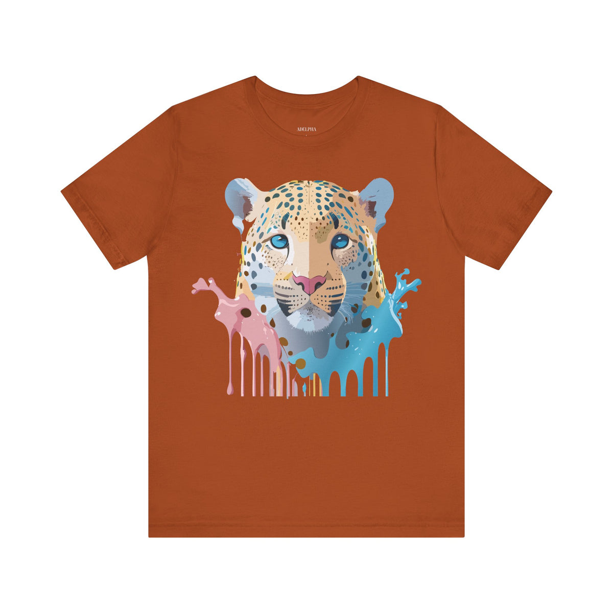Cheetah Graphic Unisex Cotton Bella+Canvas Tee with Art Animal Design e304