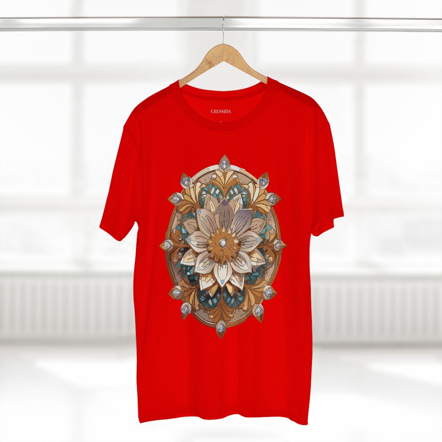 Floral Graphic T-Shirt Unisex 100 Cotton Art Design with Antique Flowers Tee 16