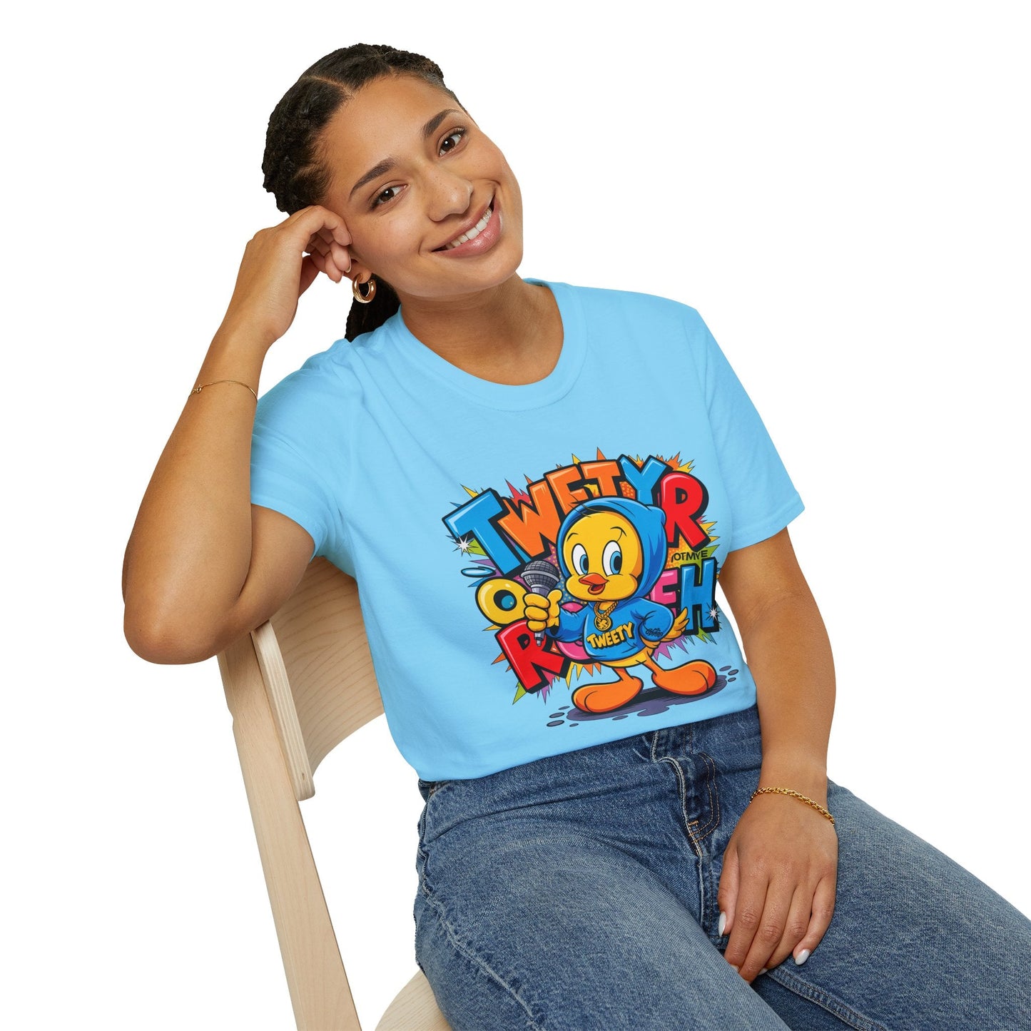 Cartoon T Shirt With Animation Funny Animals Tee Unisex Gildan Softstyle 64000 Pro