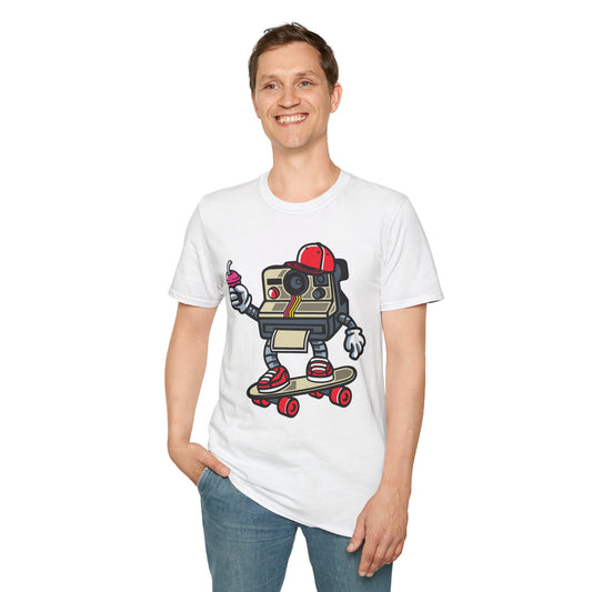Unisex Cotton T-Shirt with Cartoon Graphic Design