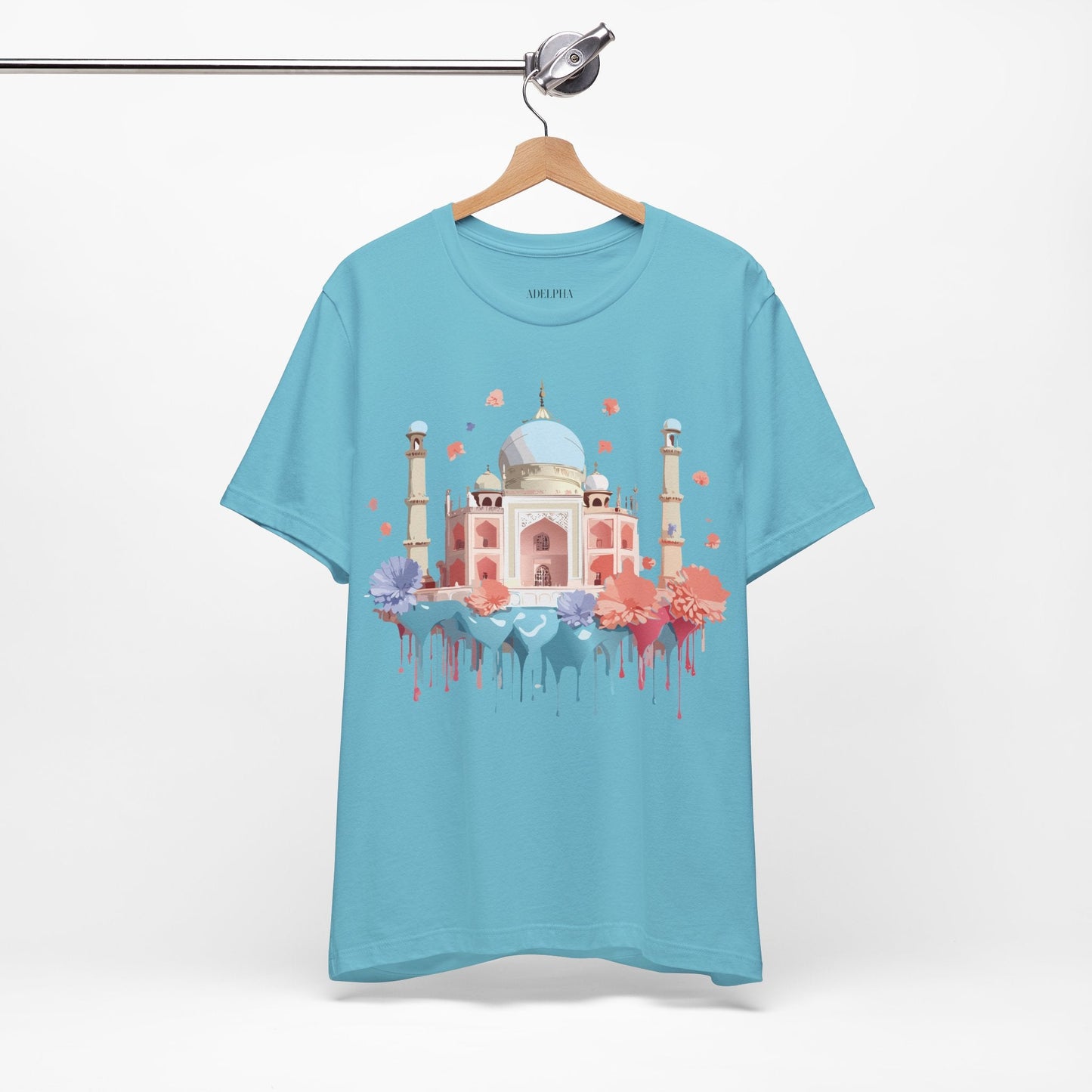 Unisex Taj Mahal Graphic Tee Vintage Inspired Shirt By Adelpha Art Design Collection