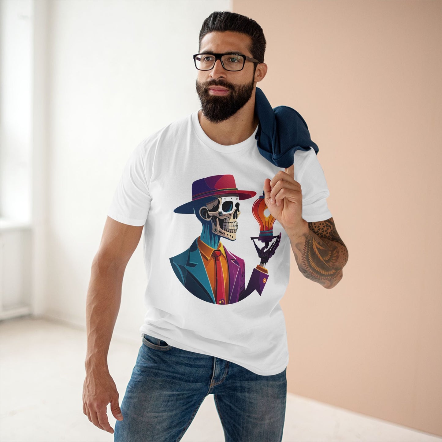 Skull Shirt Unisex Premium Cotton Tee with Original Art Design by Retro2Nova Collection