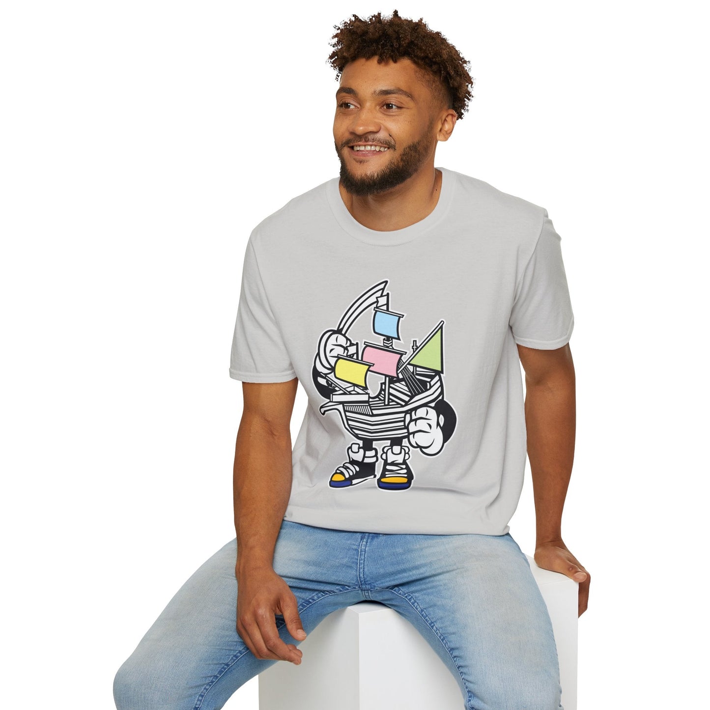 Cartoon T Shirt Animation Tee Funny Unisex Gildan Softstyle 64000 Short Sleeve Cotton