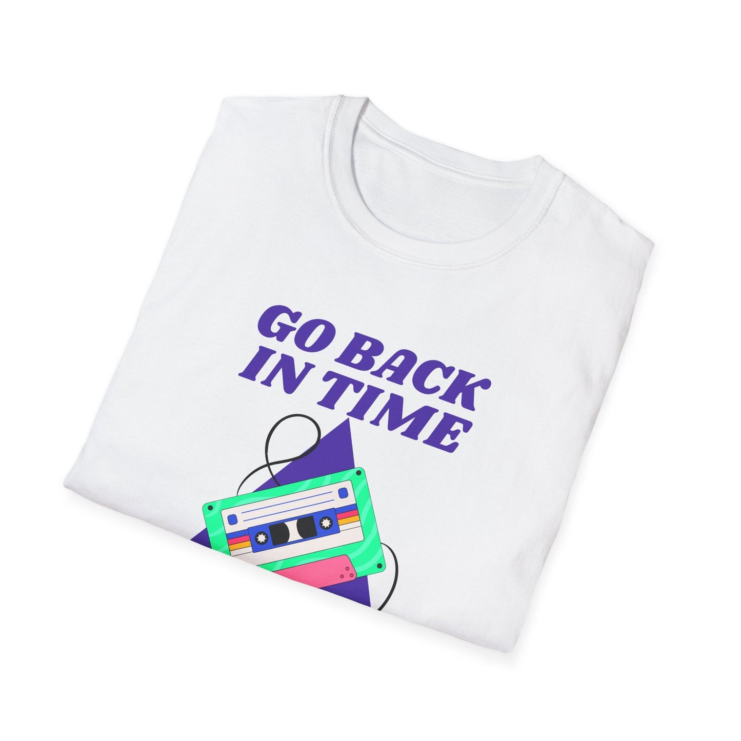 Retro Go Back In Time Cassette T-Shirt Unisex Cotton