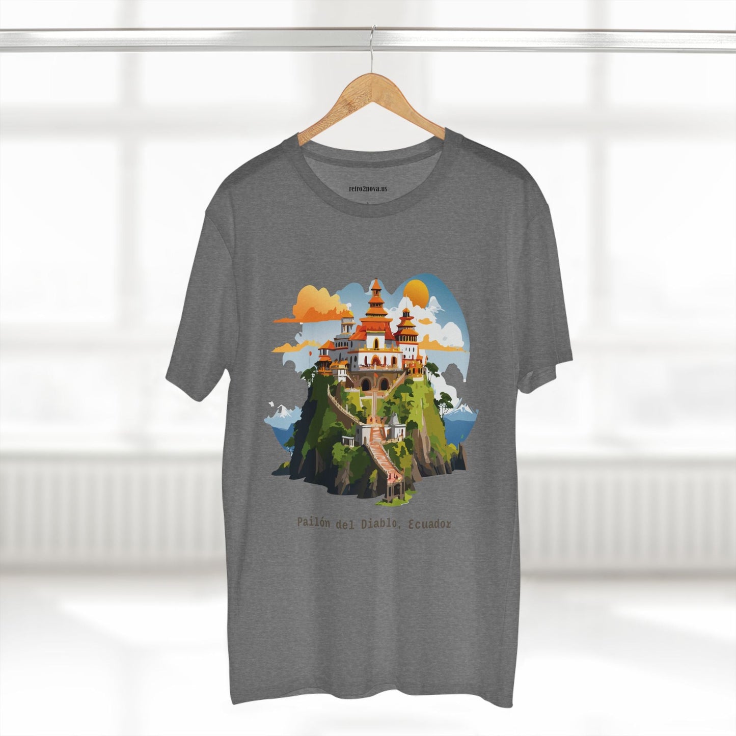 Travel Shirt Unisex Premium Cotton Tee With Original Art Design From Retro2Nova Ecuador Inspired