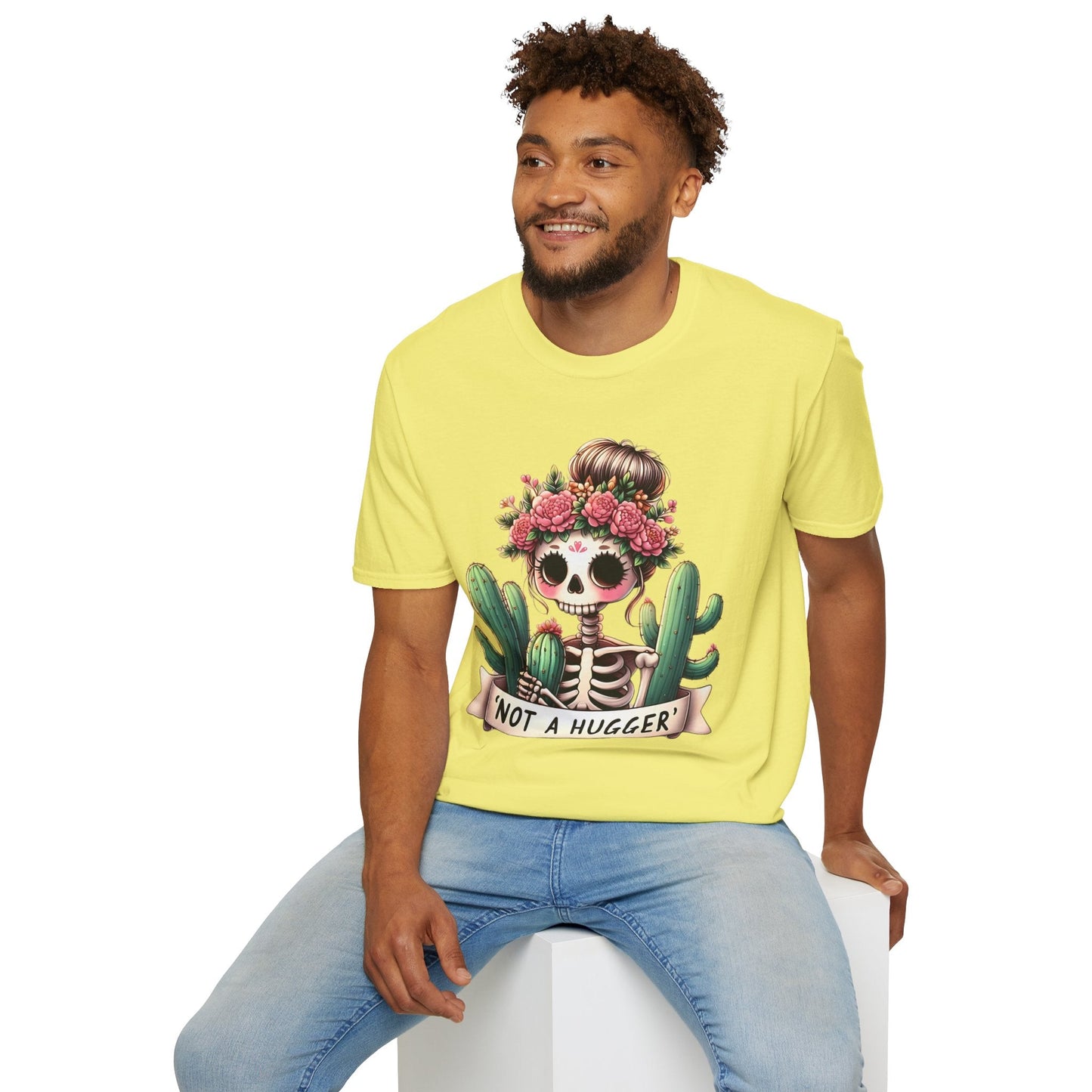 Skull Tee Shirt Unisex Skeleton Design Softstyle Cotton Tee Light Breathable Comfort Gildan 64000
