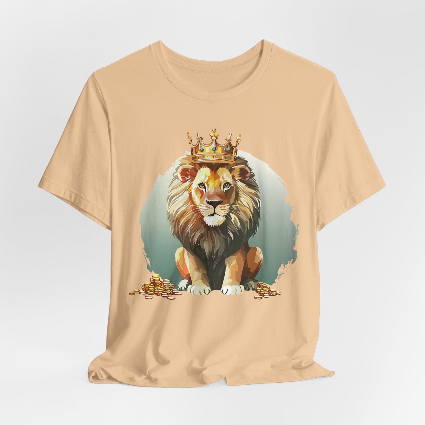 Regal Lion Short Sleeve Tee, Animal Shirt, Lion Tee, Unisex Top, Birthday Gift, Shirt with Animal design