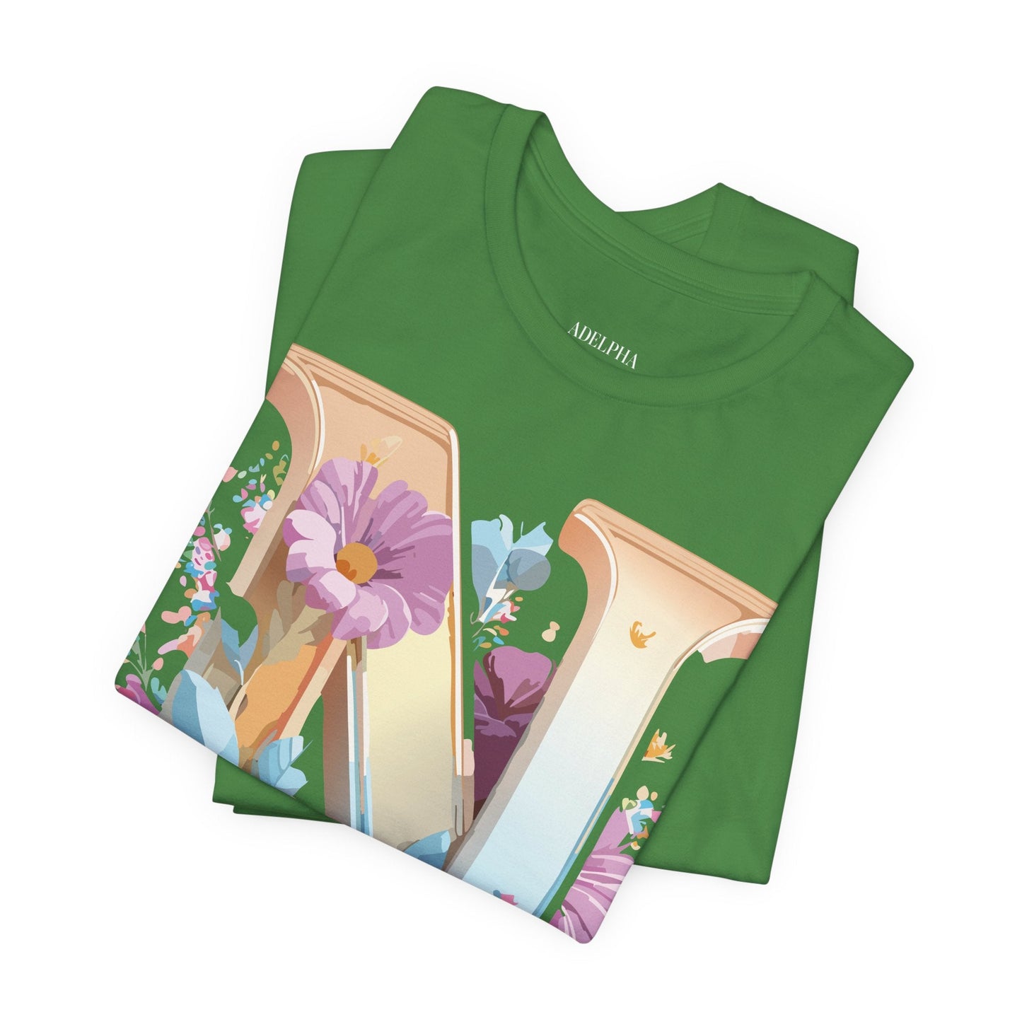 Letter N Shirt Unisex Graphic Tee By Adelpha Vintage Inspired Artwork Short Sleeve