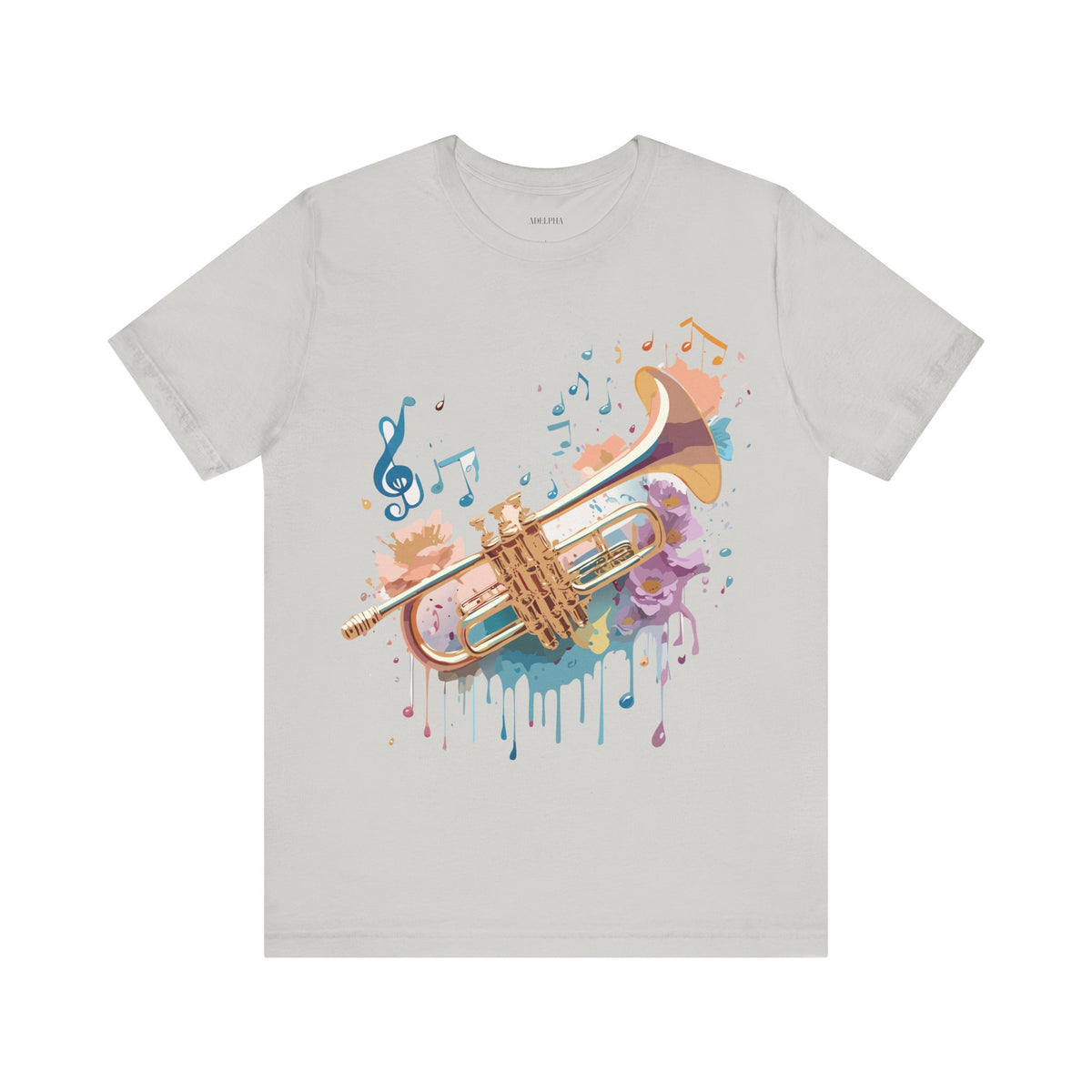 Music Graphic Unisex Cotton Bella+Canvas Tee with Art Design m165