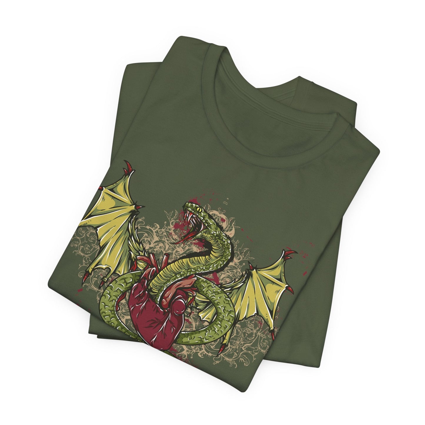 Dragon Illustration Graphic Unisex Cotton T-Shirt r29
