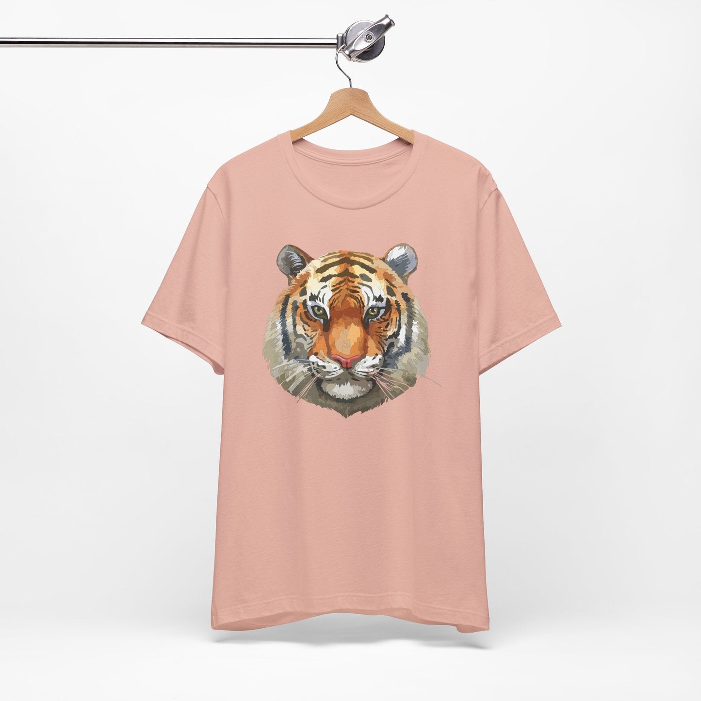 Wild Tiger Face Graphic T-Shirt Unisex Cotton Animal Design Wildlife Tee 1