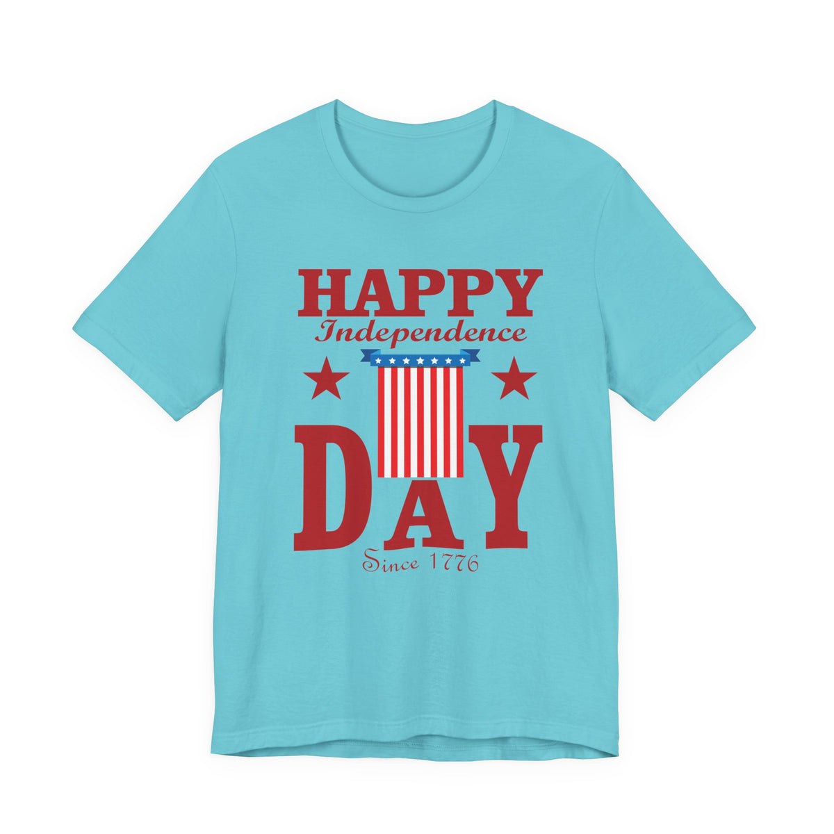 Happy Independence Day Tee Patriotic Stars Stripes July 4th Unisex Cotton Shirt 018