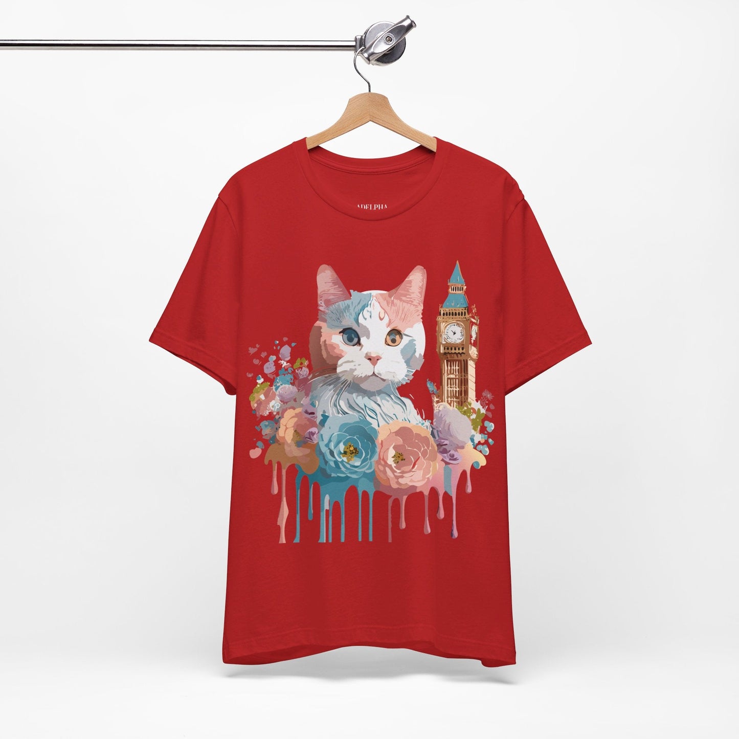 Unisex Cat Graphic Tee With Vintage Inspired Art By Adelpha Brand