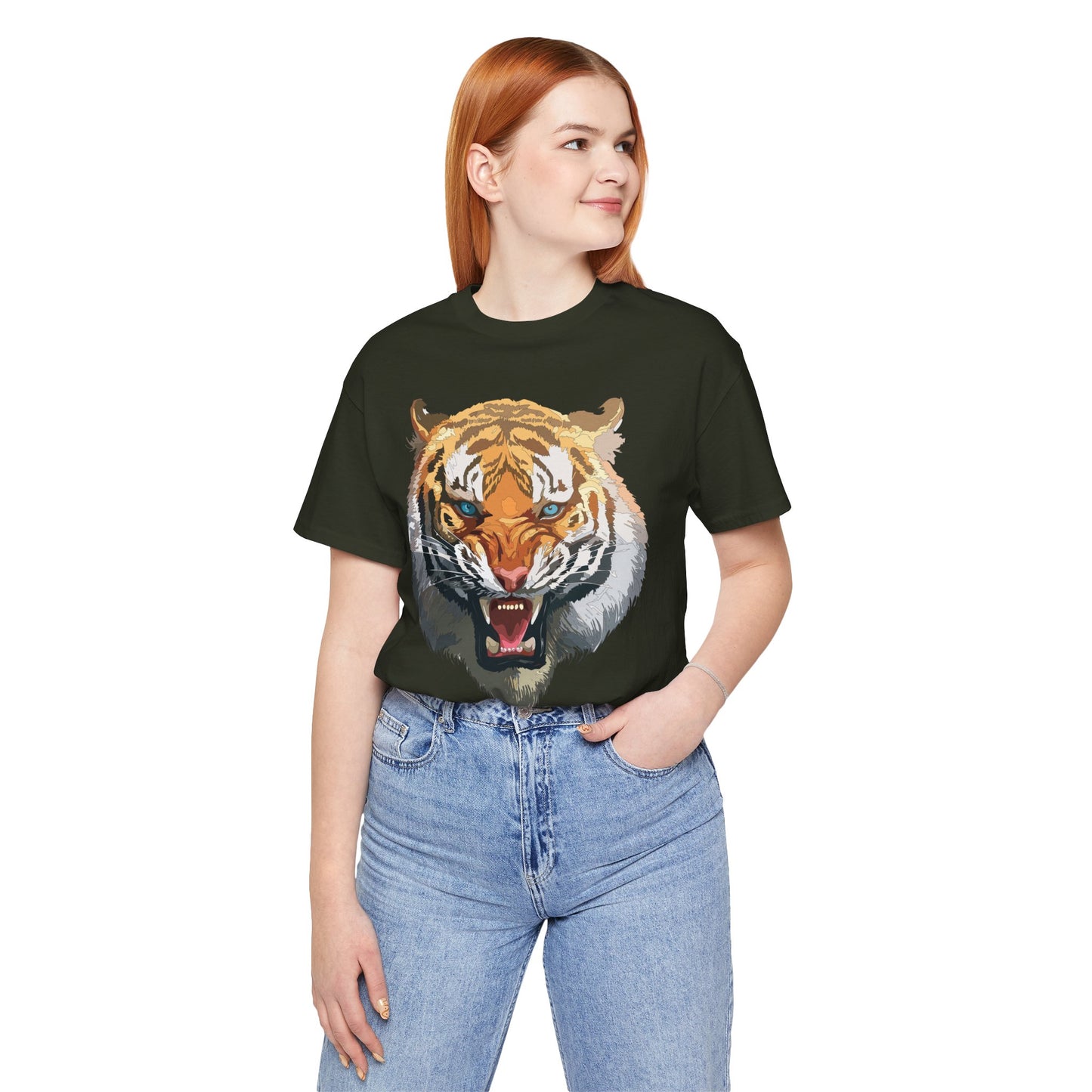 Tiger Shirt, Animal Shirt, T-Shirt with Tiger, Art Design Tee, Wild Animals Tees, Safari T-Shirt, Graphic Design Tee 15
