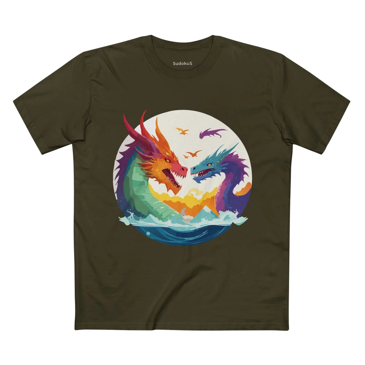 Dragon Graphic Unisex 100 Cotton Staple Tee 20