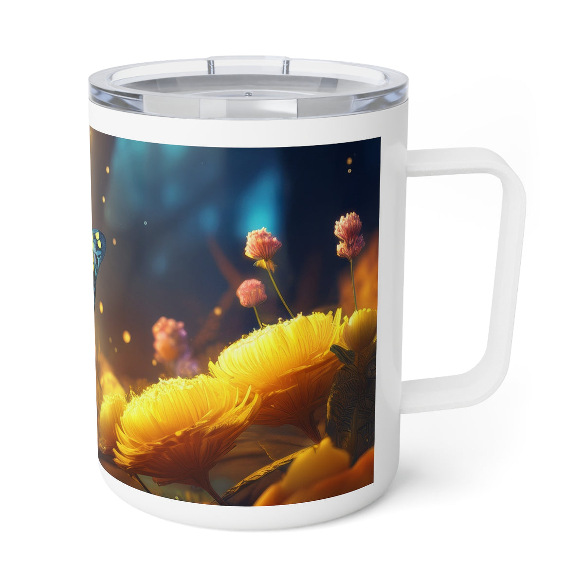 30 Art Design Insulated Coffee Mug Clear Lid 10oz Insulated Coffee Mug 10oz