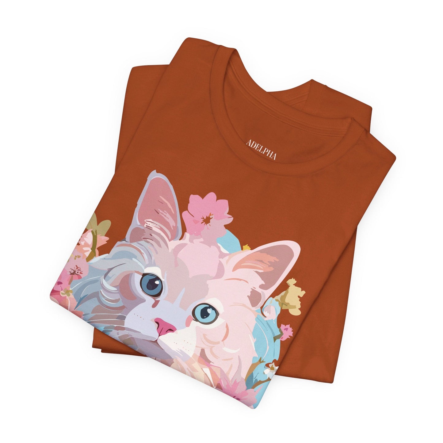 Cat Graphic Tee Unisex Shirt With Cat Art By Adelpha Vintage Inspired