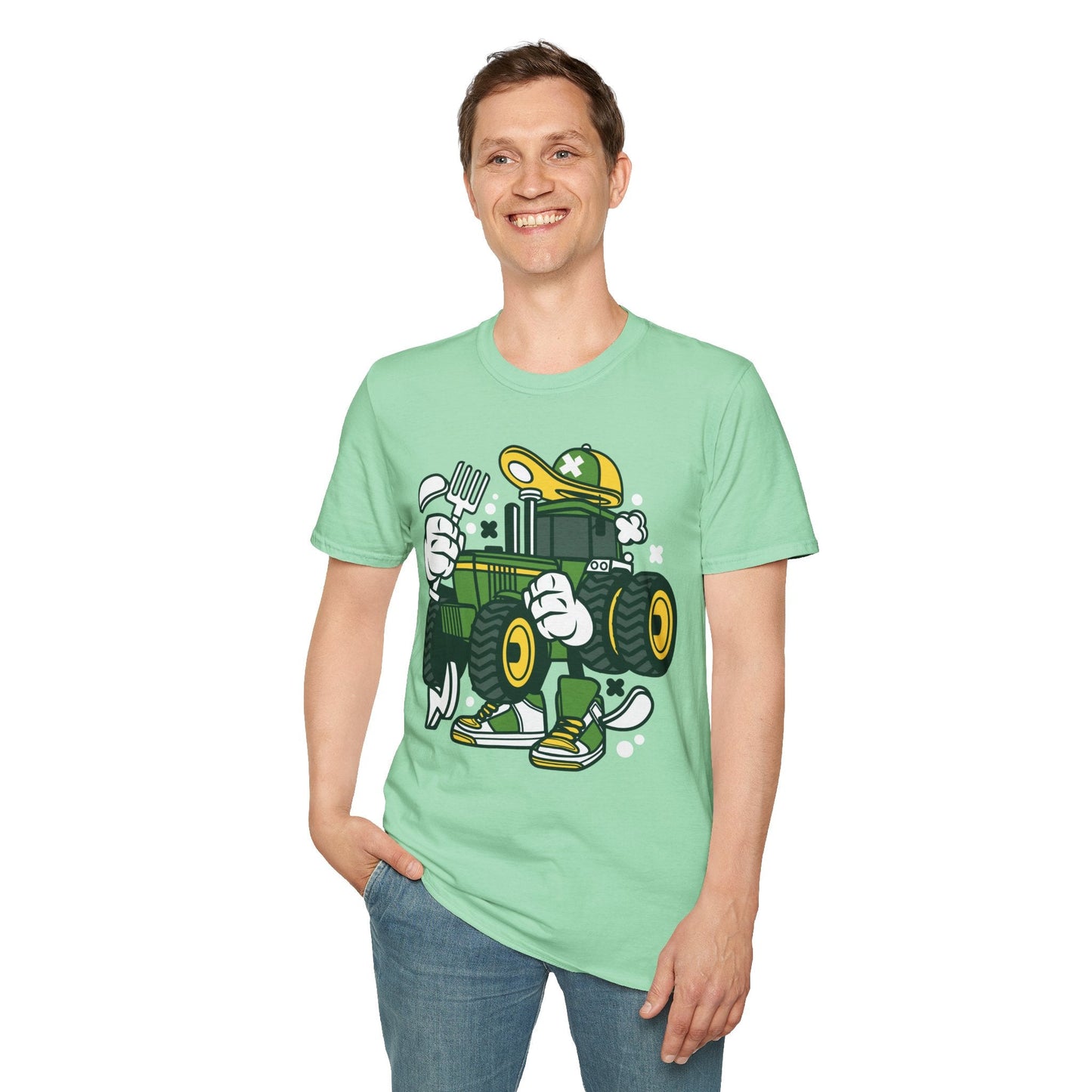 Cartoon T Shirt Animation Tee Funny Design Unisex Softstyle Cotton Shirt 64000 Comfort