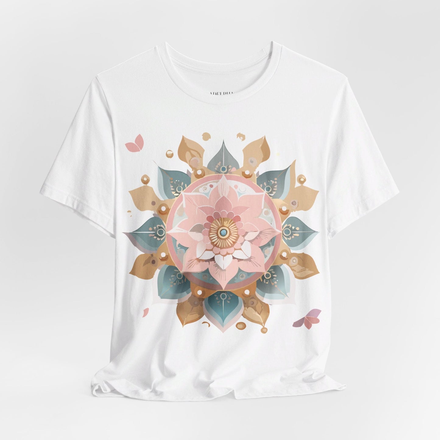 Mandala Shirt Unisex Graphic Tee By Adelpha With Vintage Inspired Artwork Short Sleeve Jersey