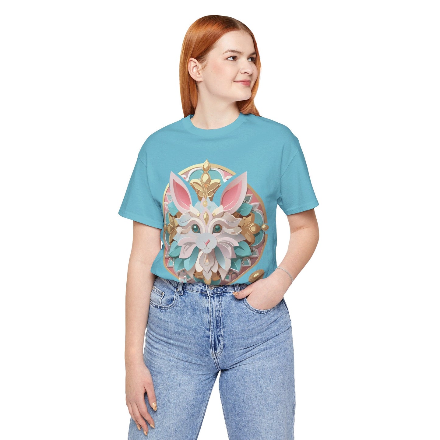 Medallion Graphic Unisex 100 Cotton Vintage Animal Medal Artwork Tee 88