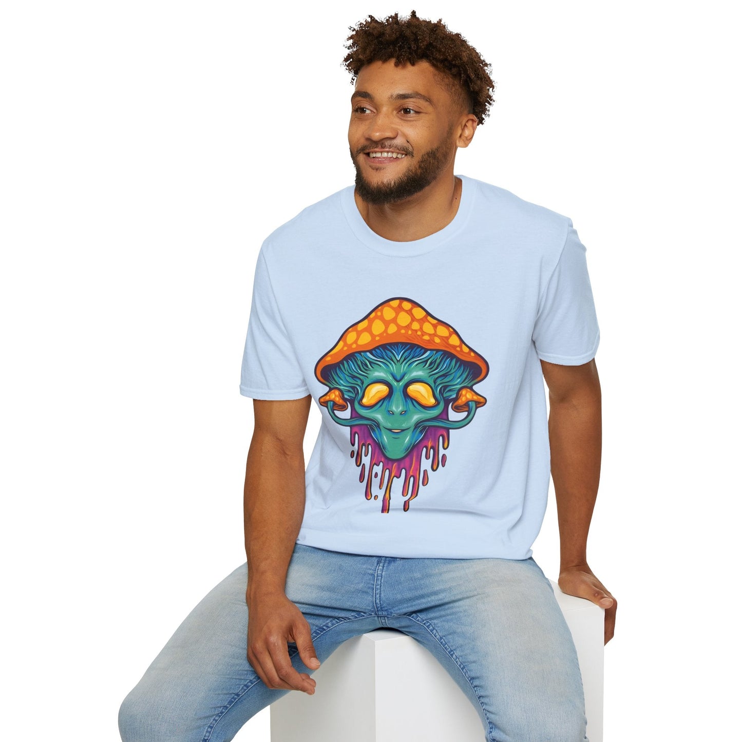 Mashroom T Shirt Unisex Funny Mushroom Design Tee 100 Percent Cotton Softstyle Collection
