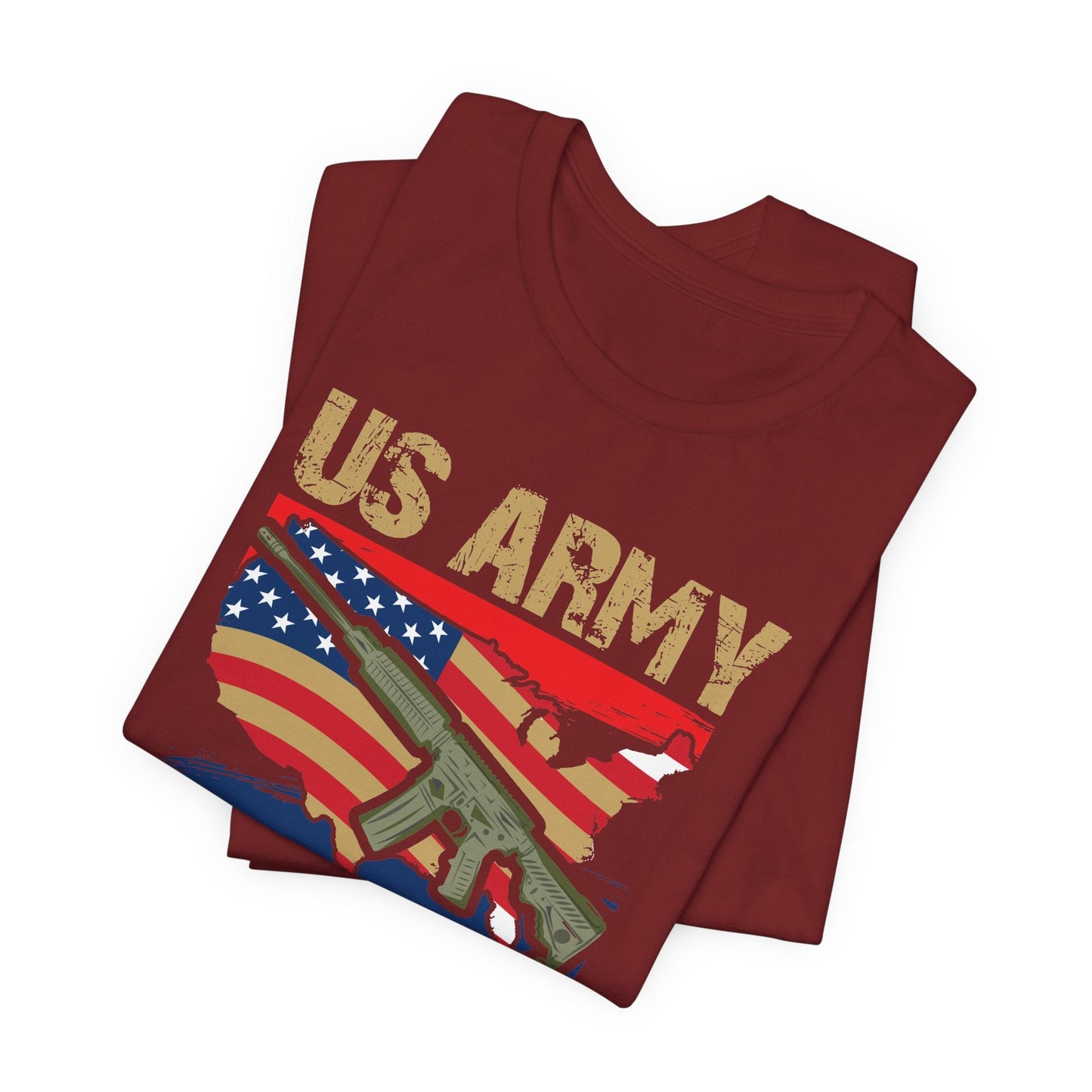 Army Veteran Patriotic Graphic Design Unisex Cotton T-Shirt v17