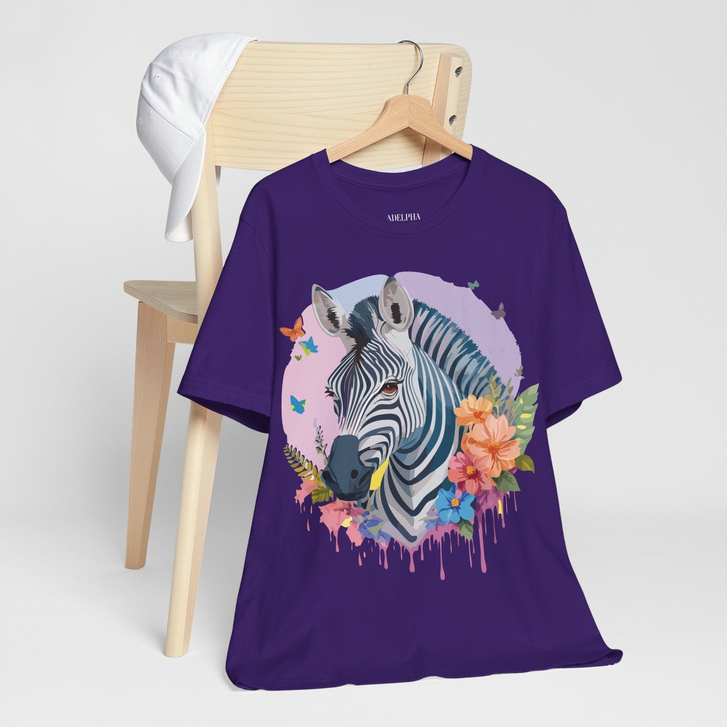 Zebra Graphic Unisex 100 Cotton Vintage Animal Art T-Shirt 3