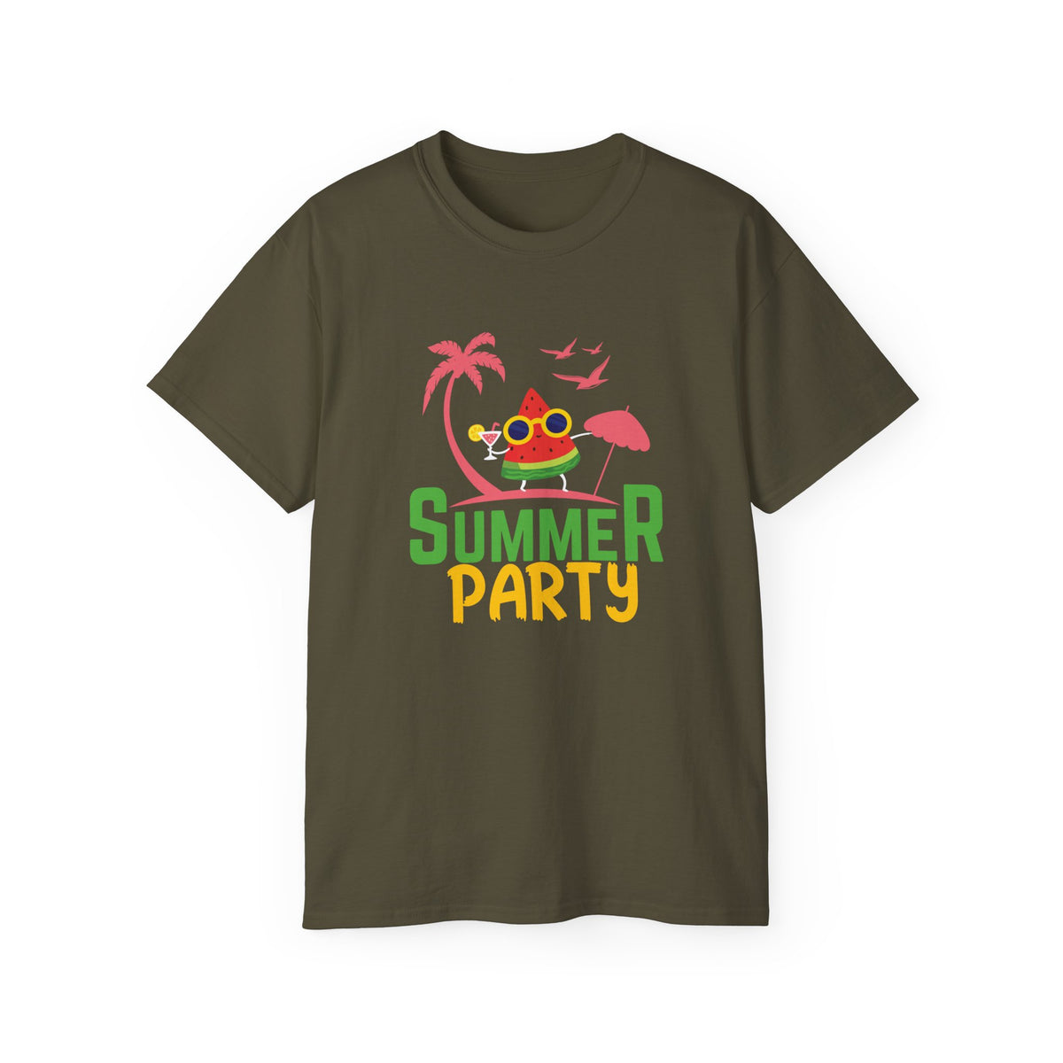 Summer Party Frog Tee | Tropical Palm Cocktail Design
