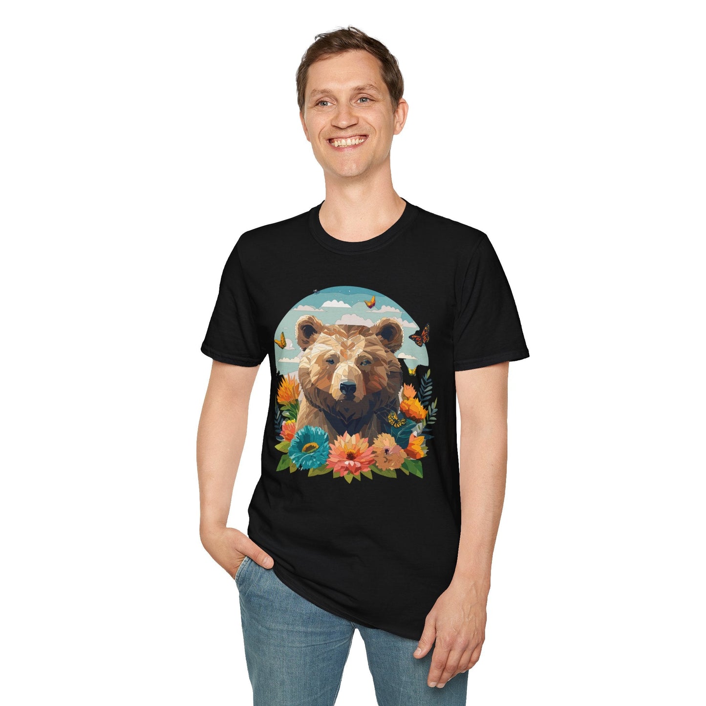 Bear T Shirt Unisex Teddy Bear Tee Softstyle 64000 One Hundred Percent Ring Spun Cotton Short Sleeve
